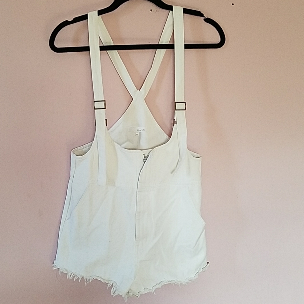 Adorable white overalls